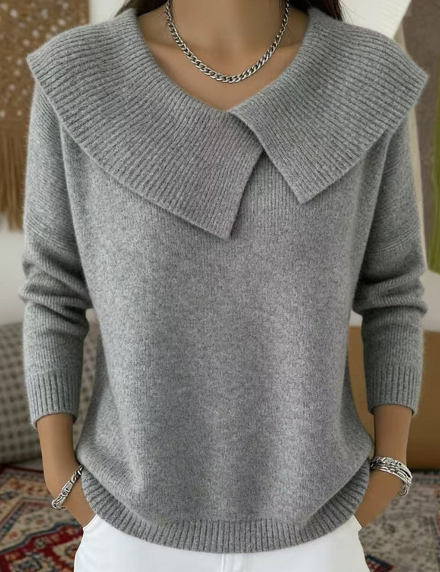 Adela | Pulover Cald cu Guler Moale