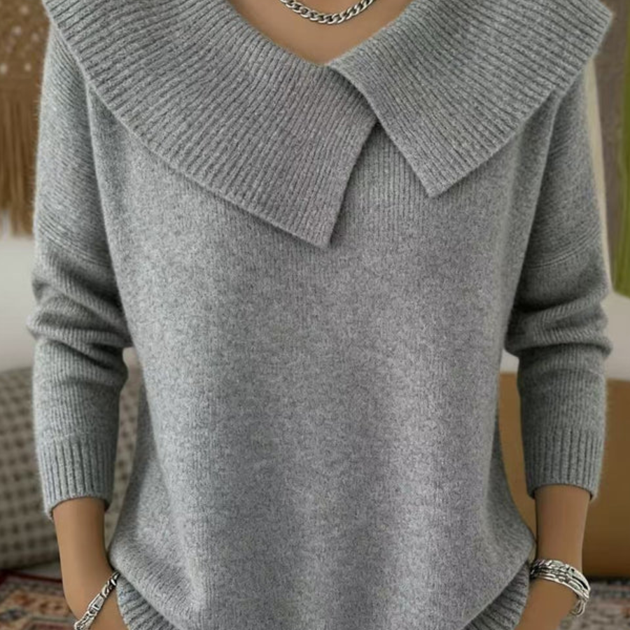 Lucia | Pulover Cald cu Guler Moale