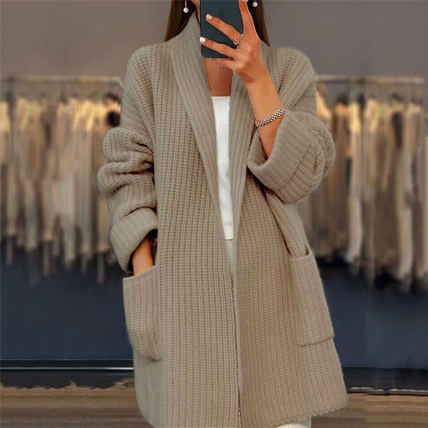 Maria-Irina | Cardigan Tricotat cu Buzunare