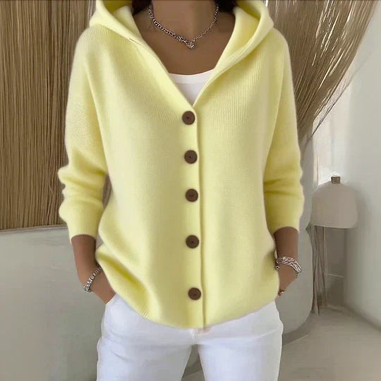 Elena-Mihaela | Cardigan Moale cu Glugă