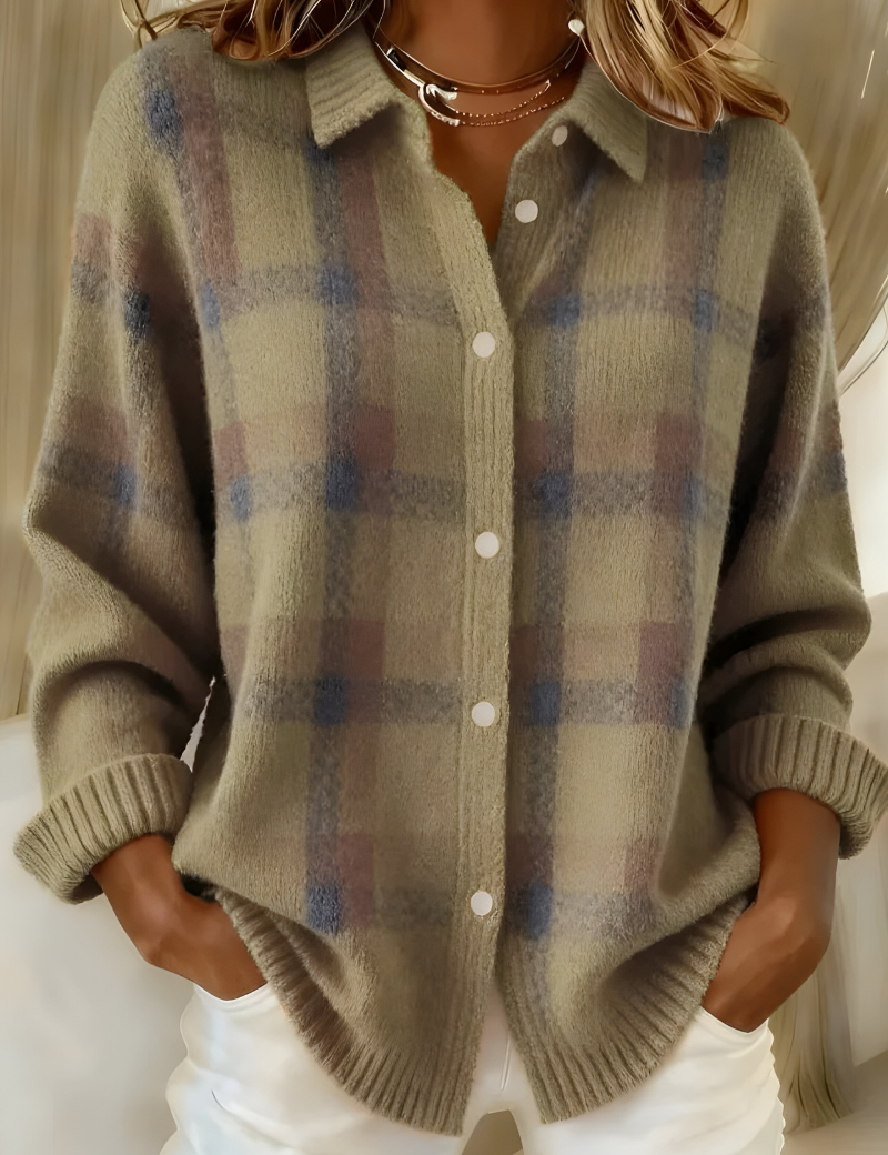 Codruța | Cardigan cu Model în Carouri
