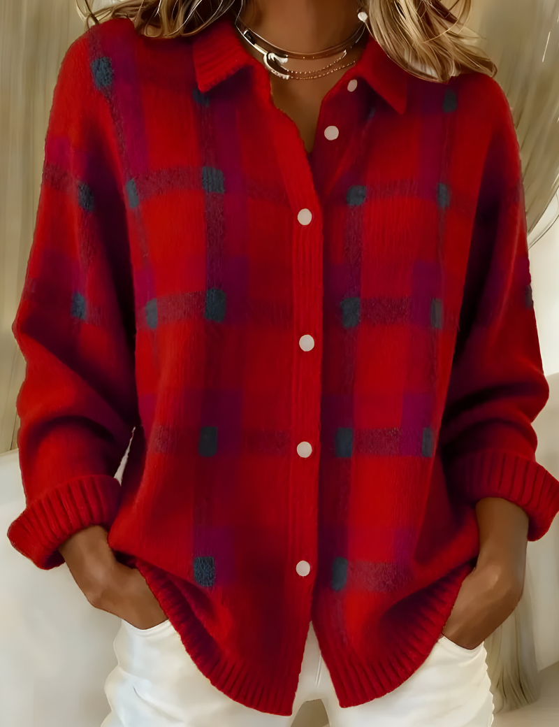 Codruța | Cardigan cu Model în Carouri