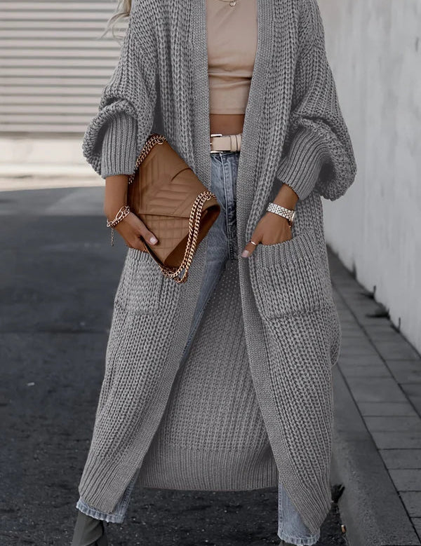 Stela | Cardigan Lung cu Design Elegant