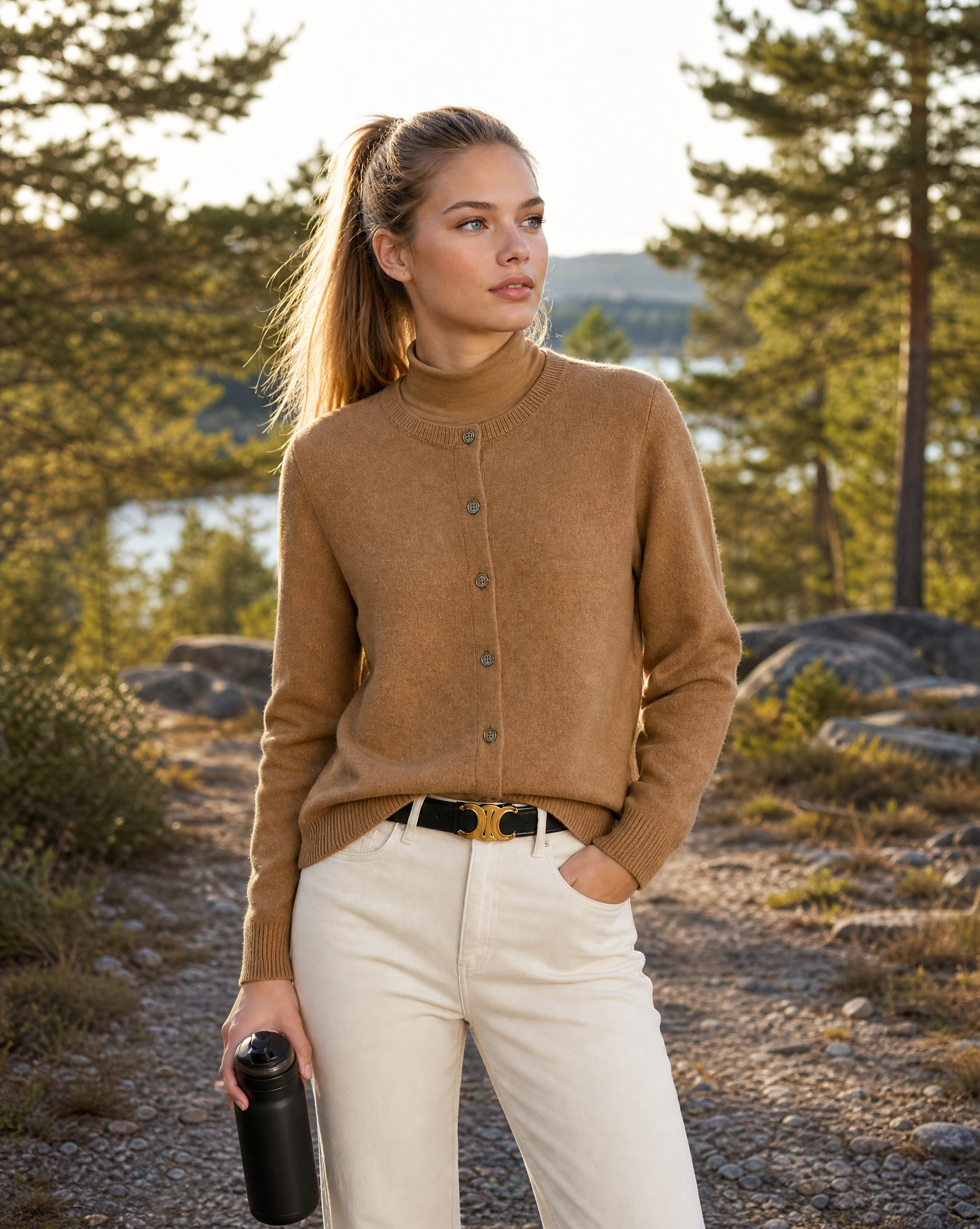 Cardigan cu Butoane Moi