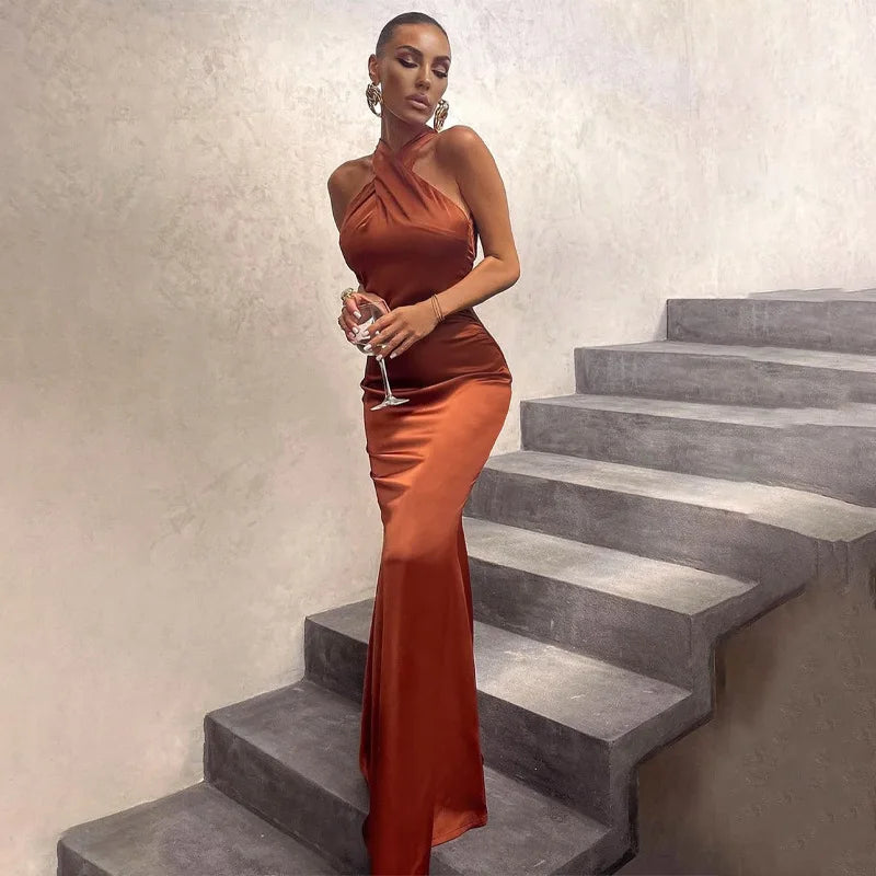 Tereza – Rochie Maxi cu Siluetă Elegantă și Fluidă