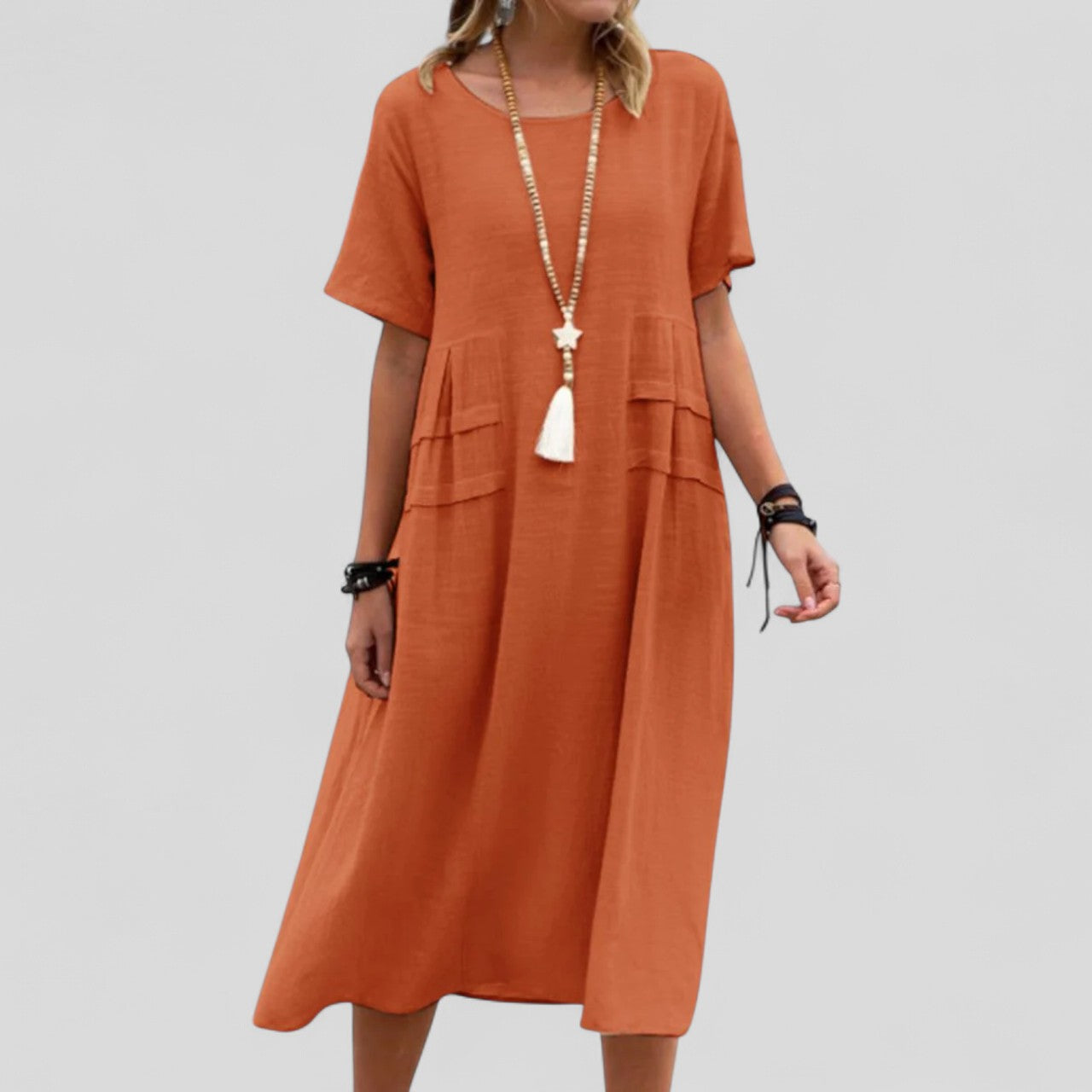 Ana-Bianca | Rochie Midi cu Buzunare