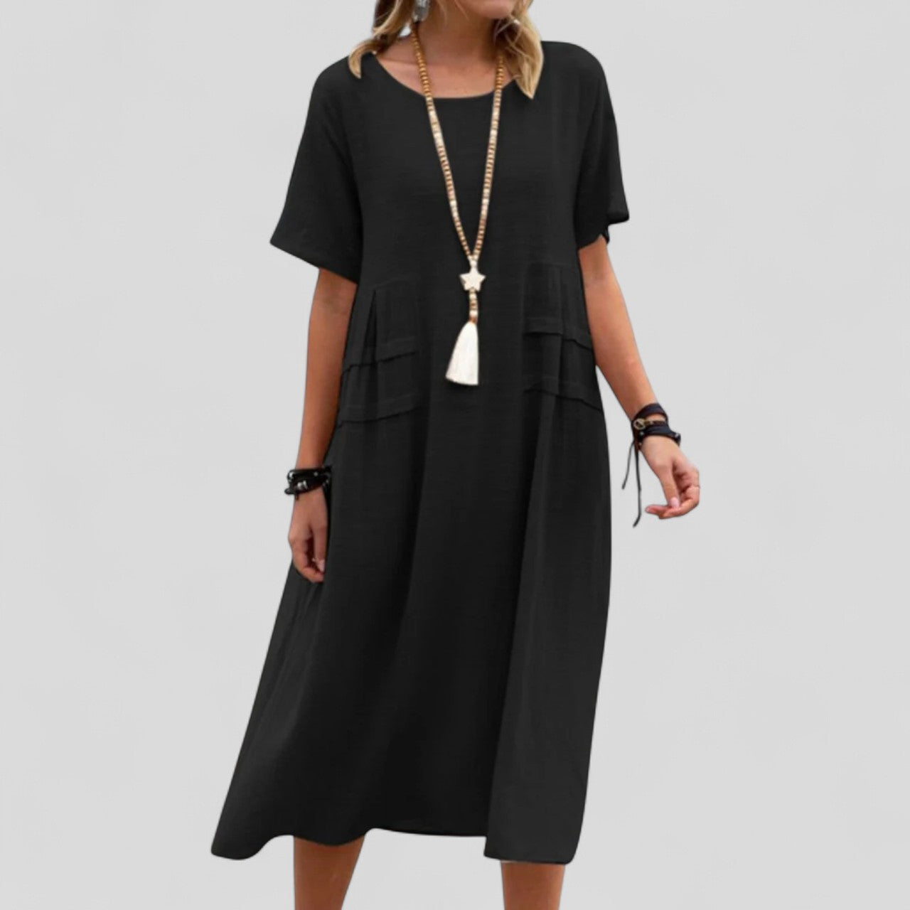 Ana-Bianca | Rochie Midi cu Buzunare