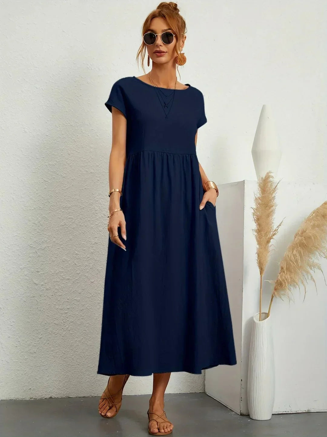 Gabrielle | Rochie midi fluida cu eleganta atemporala