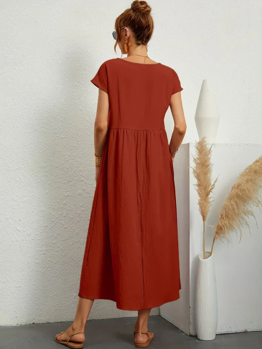 Gabrielle | Rochie midi fluida cu eleganta atemporala