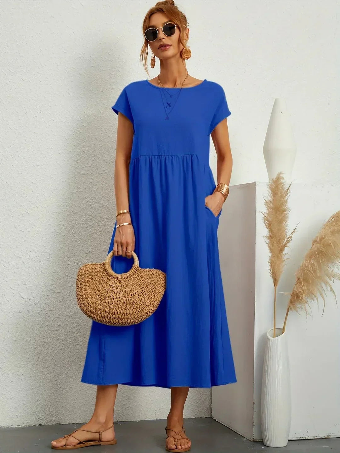 Gabrielle | Rochie midi fluida cu eleganta atemporala