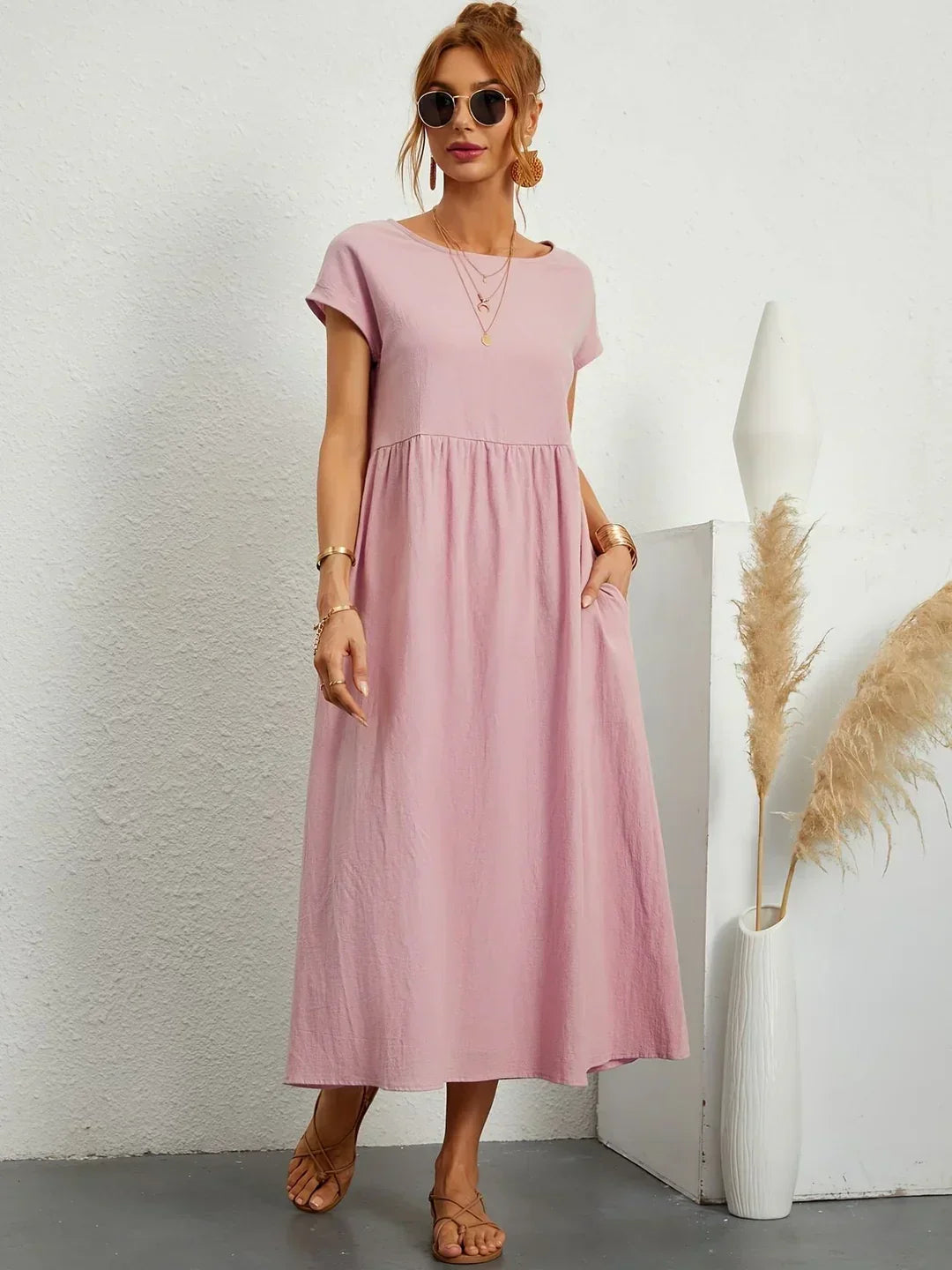Gabrielle | Rochie midi fluida cu eleganta atemporala