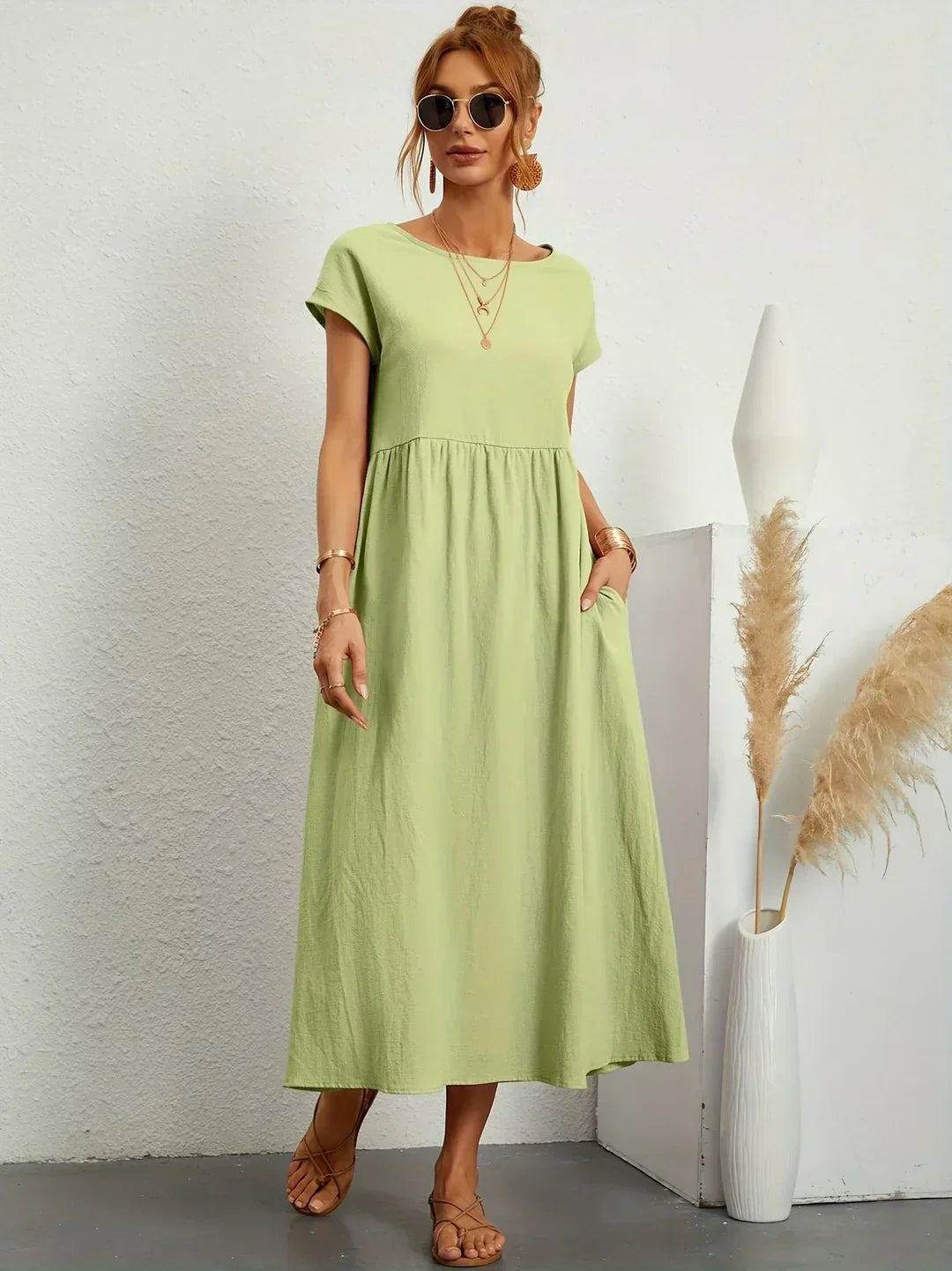 Gabrielle | Rochie midi fluida cu eleganta atemporala