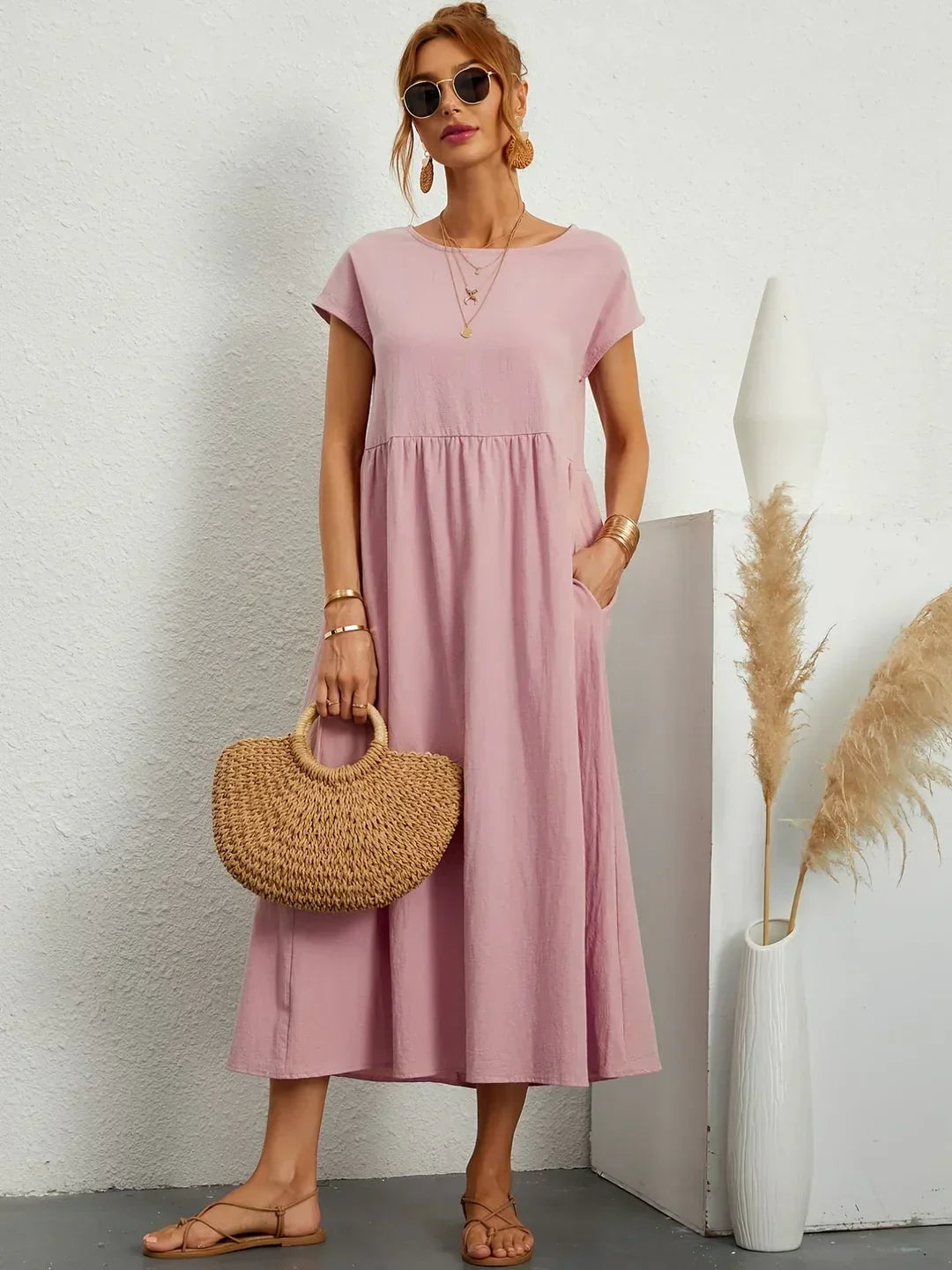 Gabrielle | Rochie midi fluida cu eleganta atemporala
