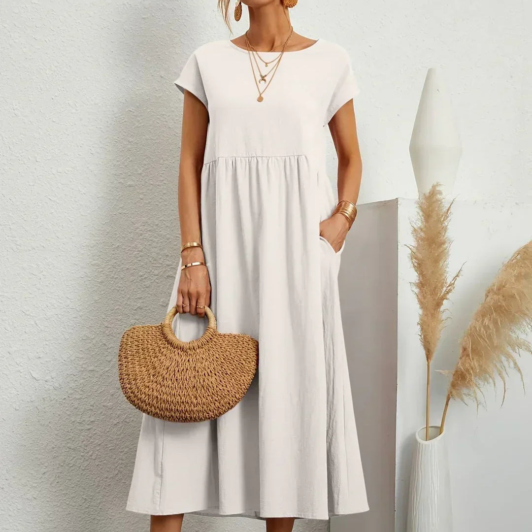 Gabrielle | Rochie midi fluida cu eleganta atemporala