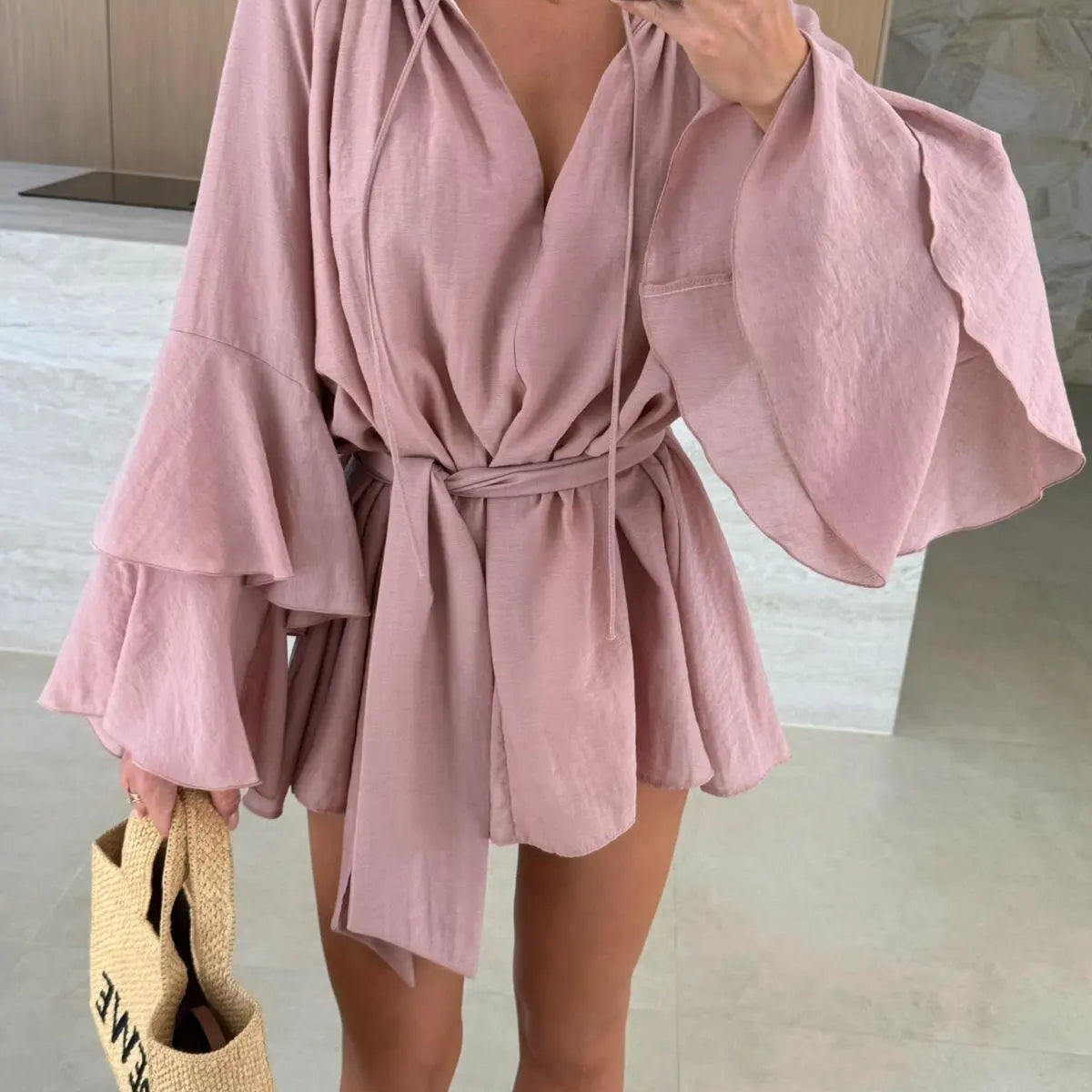 Dina – Rochie Cămașă cu Curea