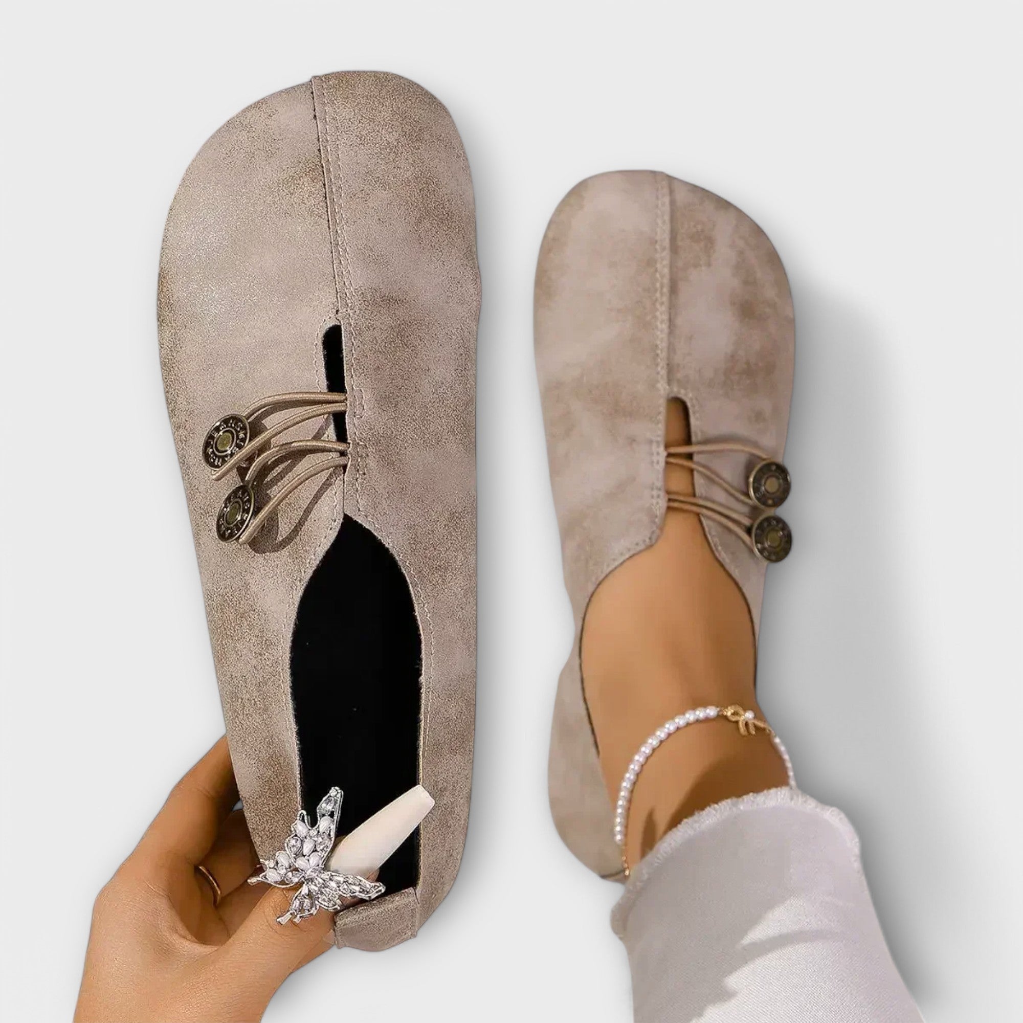 Noera - Mocasini din velur