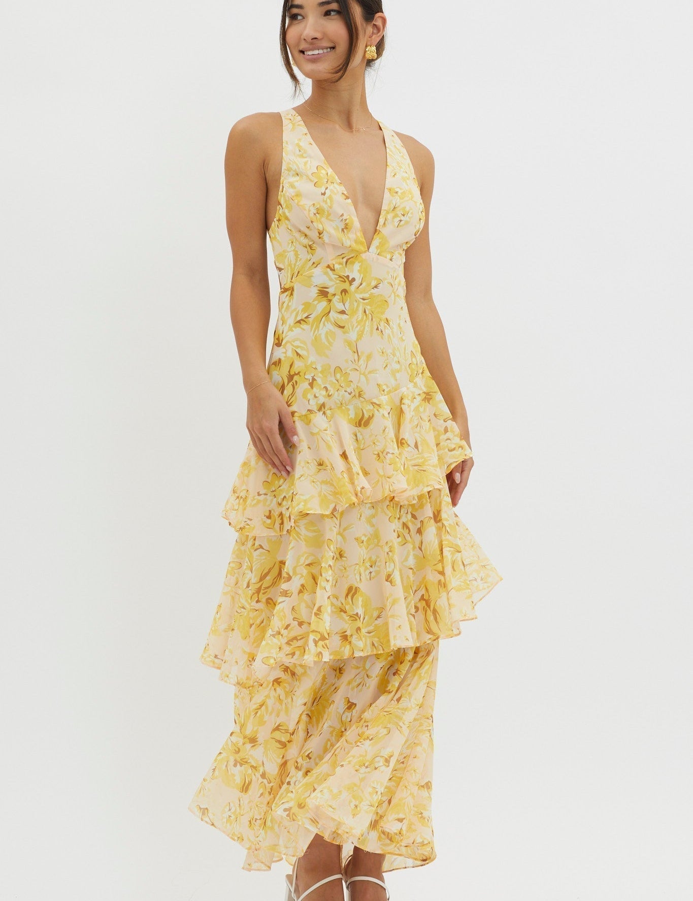 Cătălina | Rochie Midi cu Volane