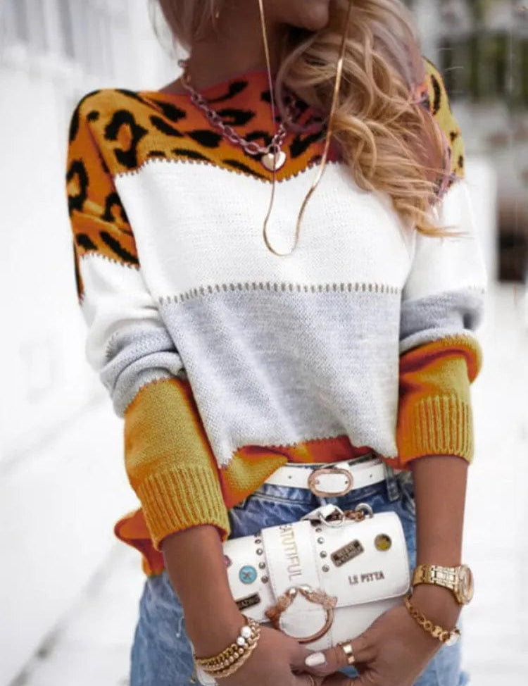Patricia | Pulover Leopard Chic pentru Femei