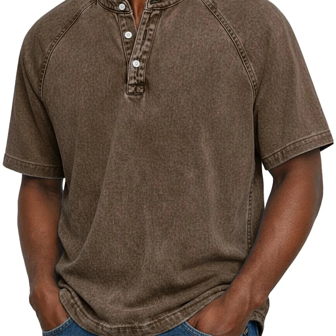 Sorin - Tricou Henley Vintage