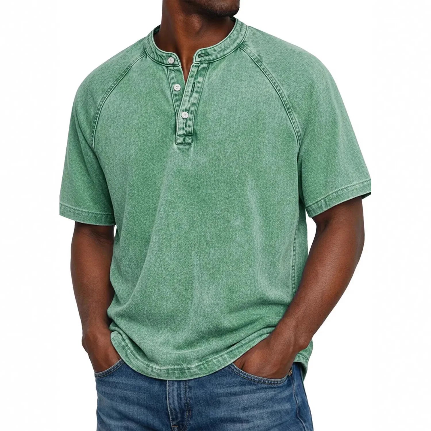 Sorin - Tricou Henley Vintage
