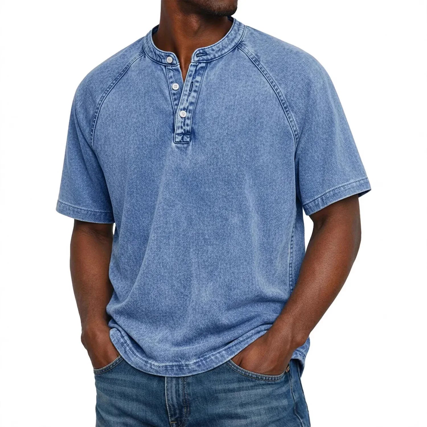Sorin - Tricou Henley Vintage