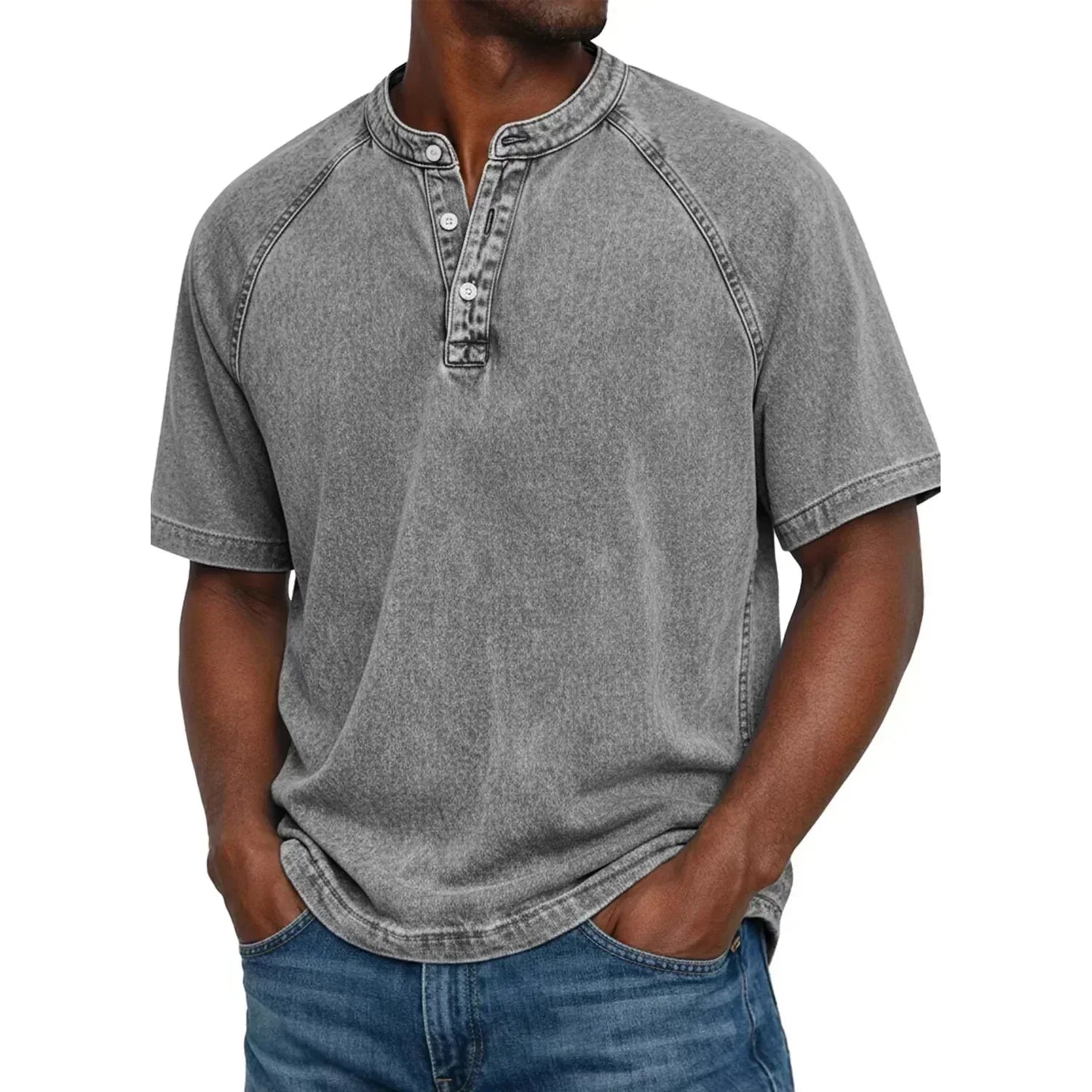 Sorin - Tricou Henley Vintage
