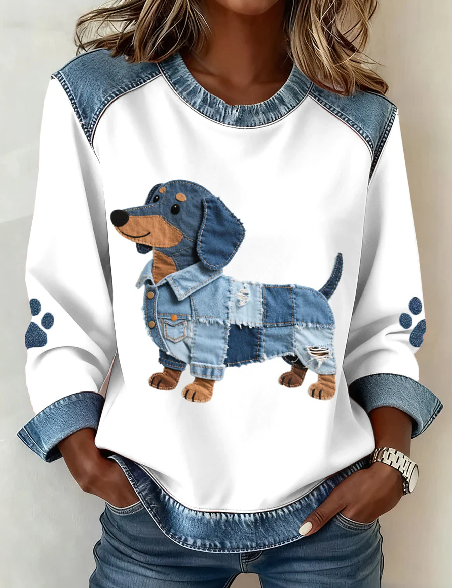 Eva | Pulover Patchwork Cățeluș Versatil