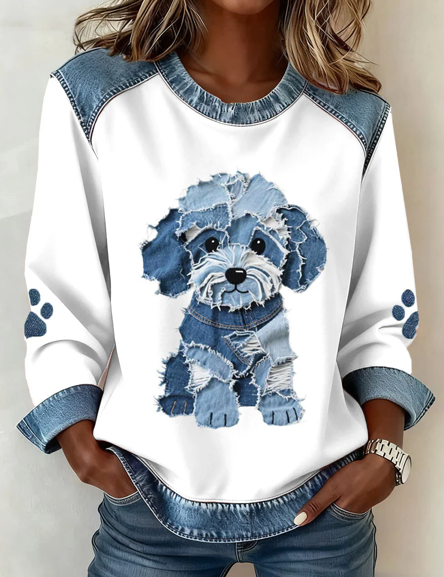 Eva | Pulover Patchwork Cățeluș Versatil