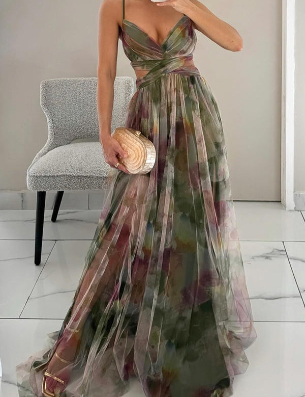 Ana-Ioana | Rochie Maxi cu Imprimeu