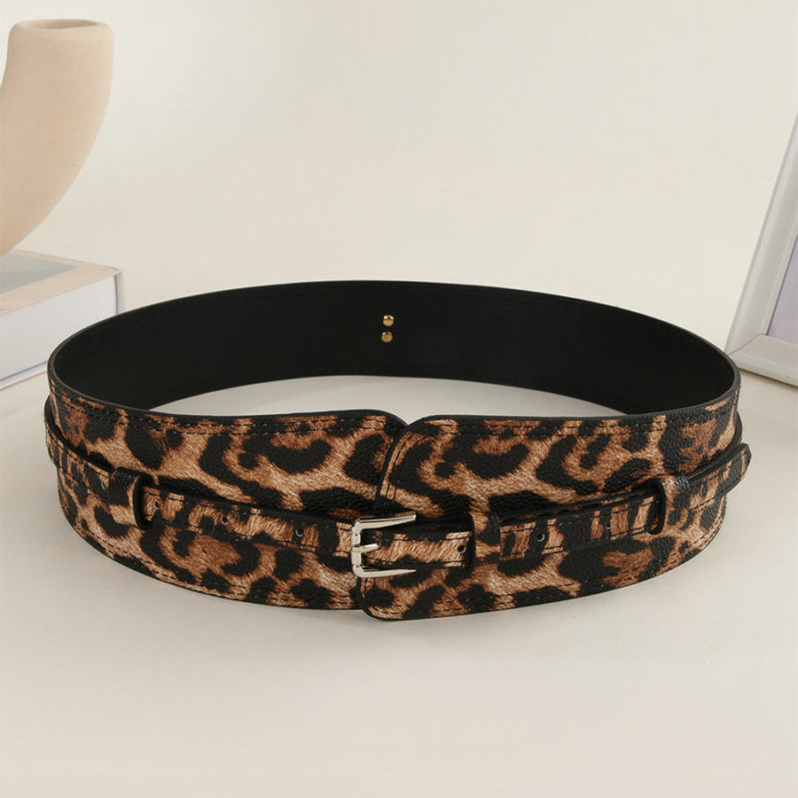 Florica – Curea cu imprimeu leopard asimetric