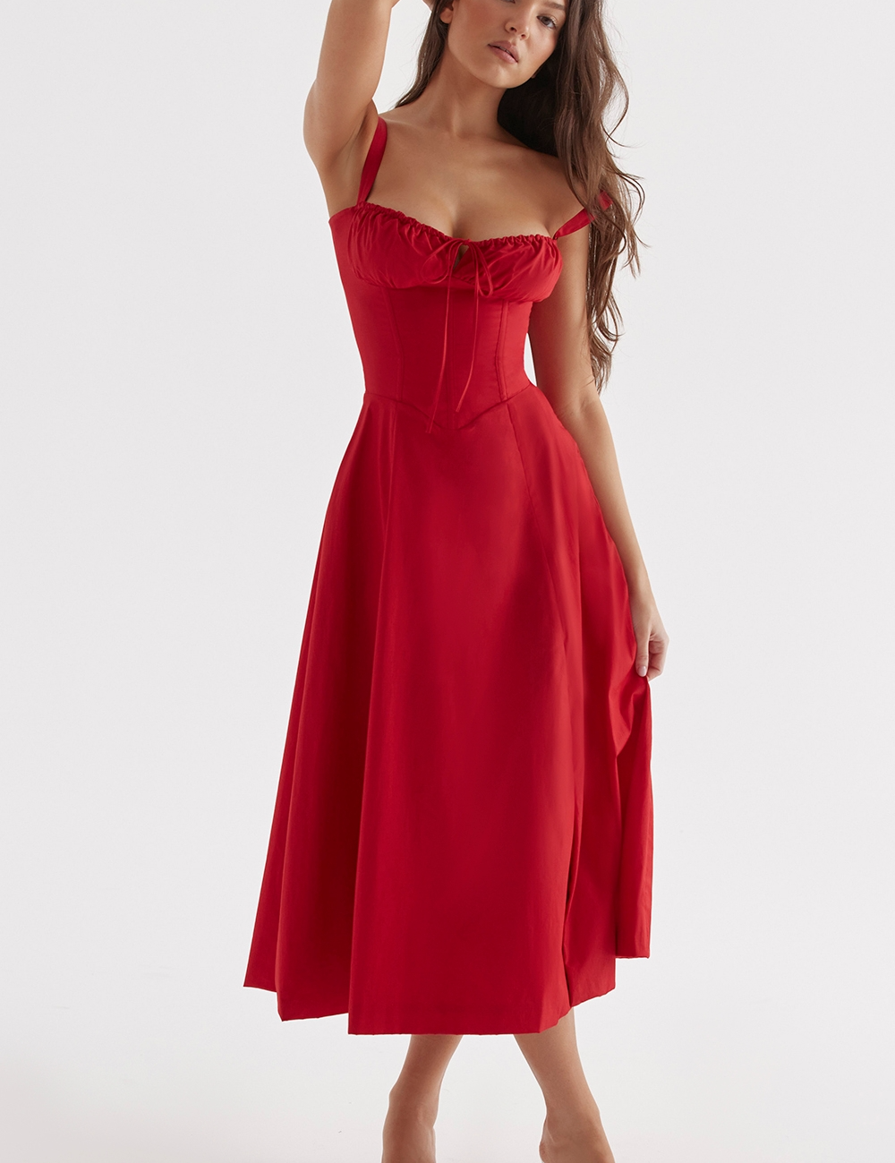 Zoe | Rochie Midi cu Corset Romantic