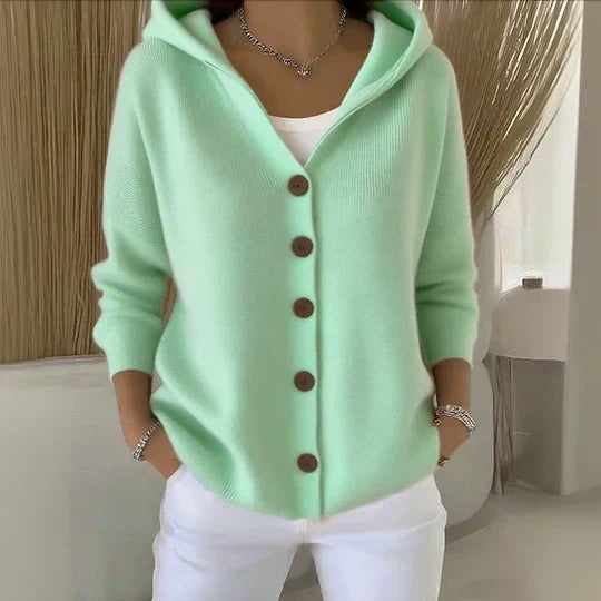 Elena-Mihaela | Cardigan Moale cu Glugă