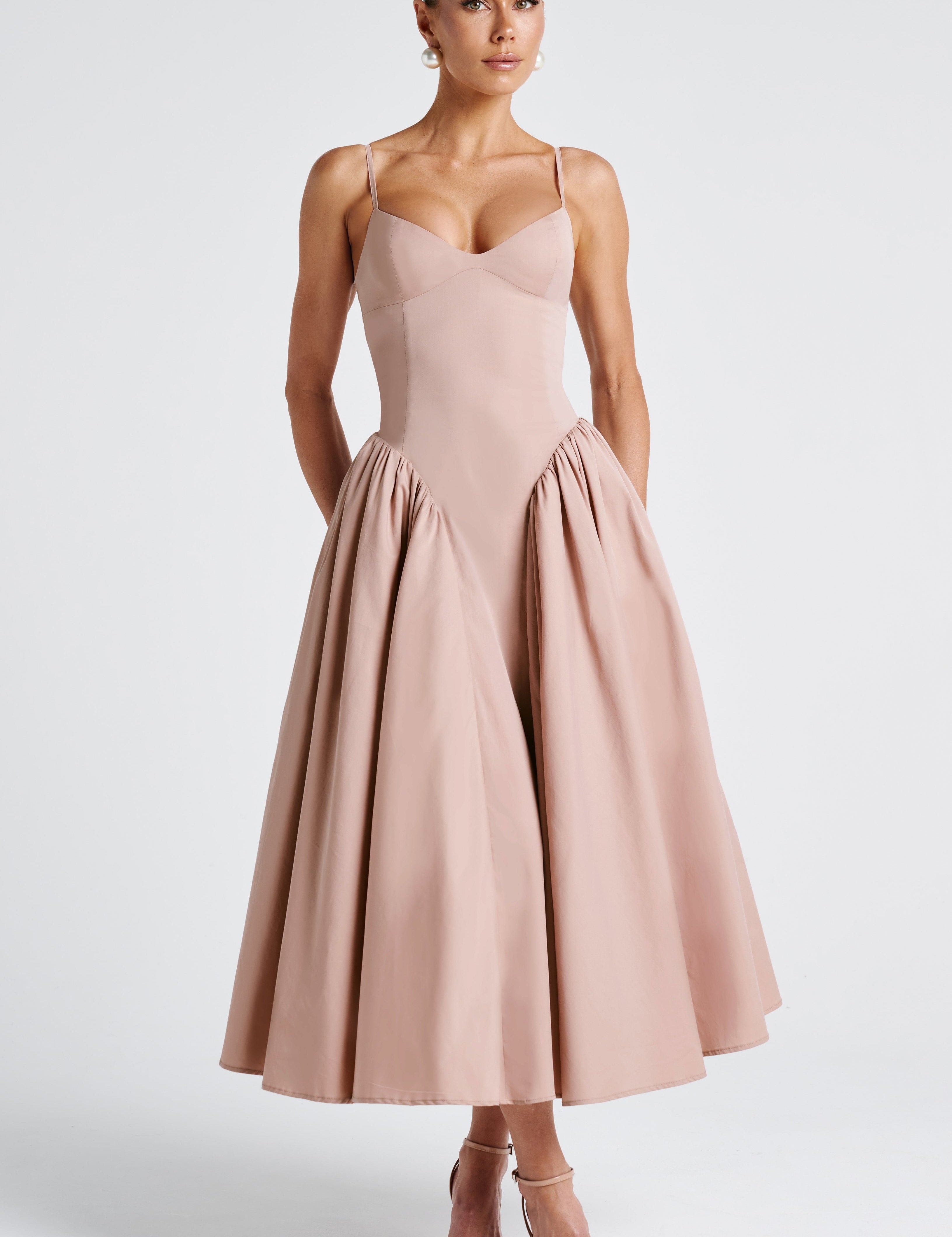 Aura | Rochie Midi cu Top Ajustat