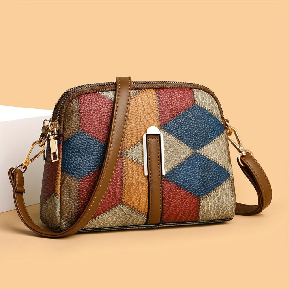 Maia | Mini Geantă Crossbody Patchwork