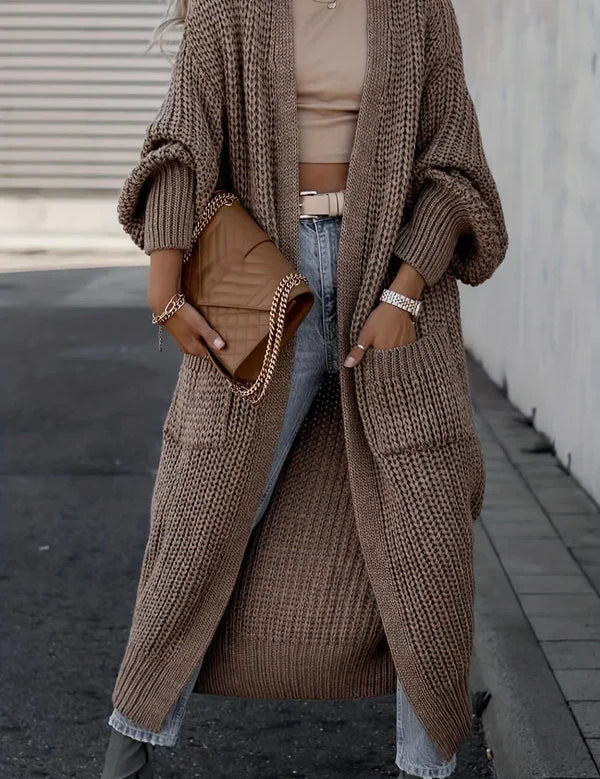 Stela | Cardigan Lung cu Design Elegant