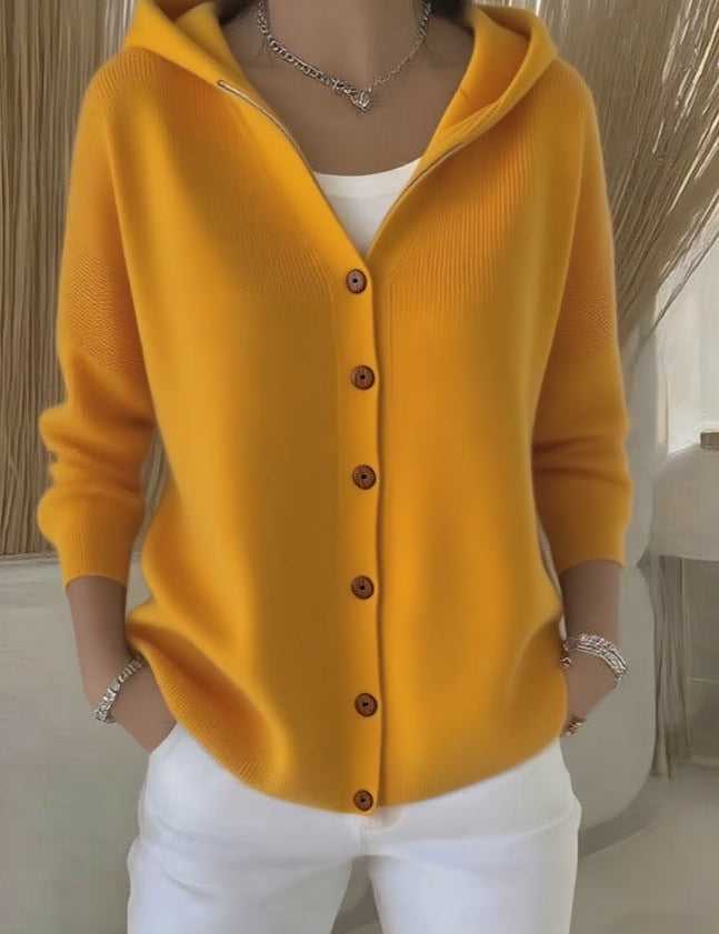 Elena-Mihaela | Cardigan Moale cu Glugă