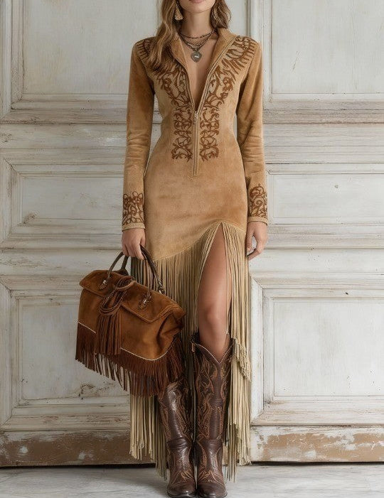Aura | Rochie Lungă Stil Western
