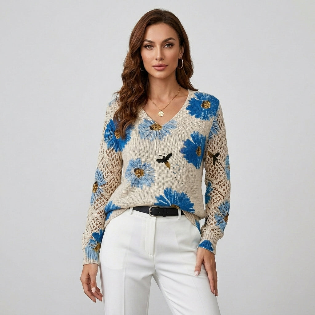 Aura | Pulover Floral Elegant Versatil