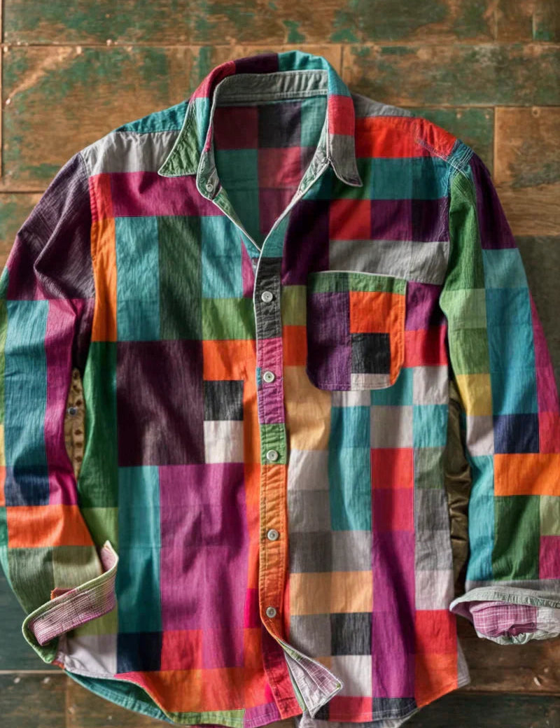 Cămașă patchwork Russel - model 2