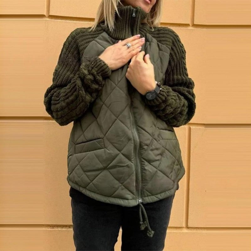 Emma | Jachetă Tricotată Patchwork Versatilă