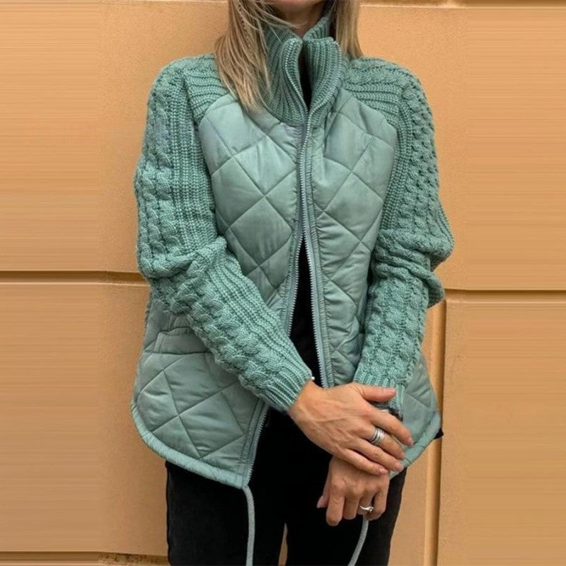 Emma | Jachetă Tricotată Patchwork Versatilă