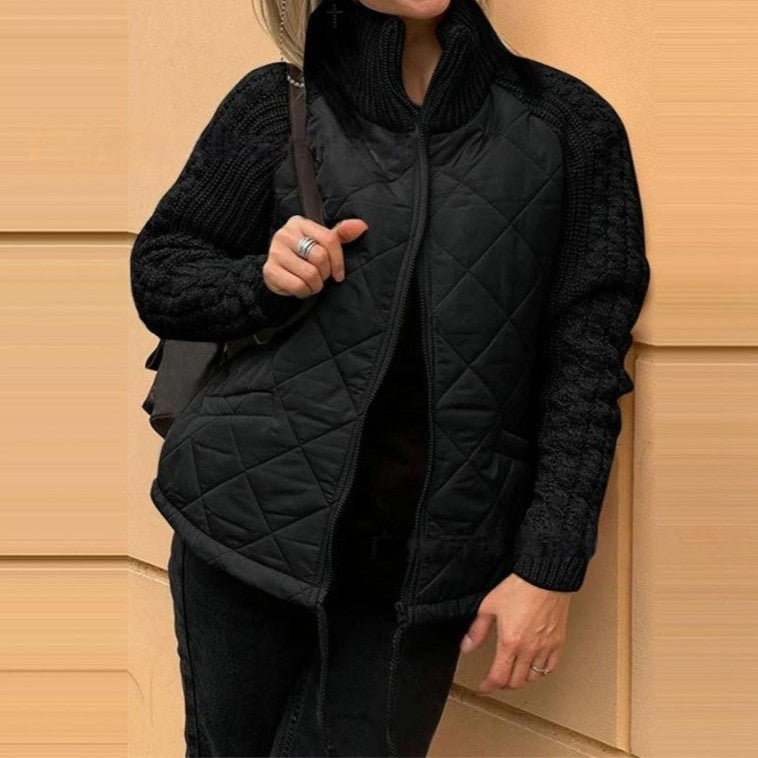 Emma | Jachetă Tricotată Patchwork Versatilă