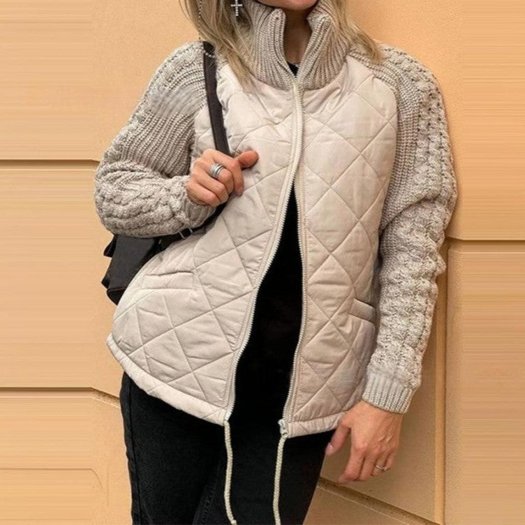 Emma | Jachetă Tricotată Patchwork Versatilă